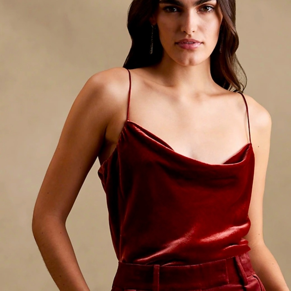 Banana Republic Rita Cami in Cabin Red